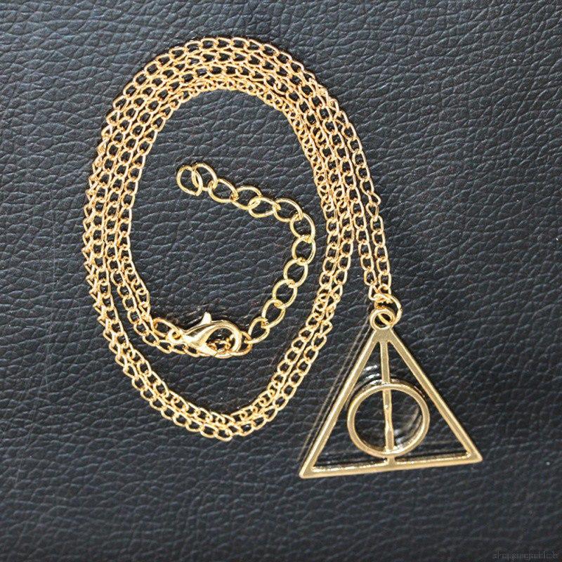 LUNA vòng cổ Mặt Hình Tam Giác Phong Cách Harry Potter