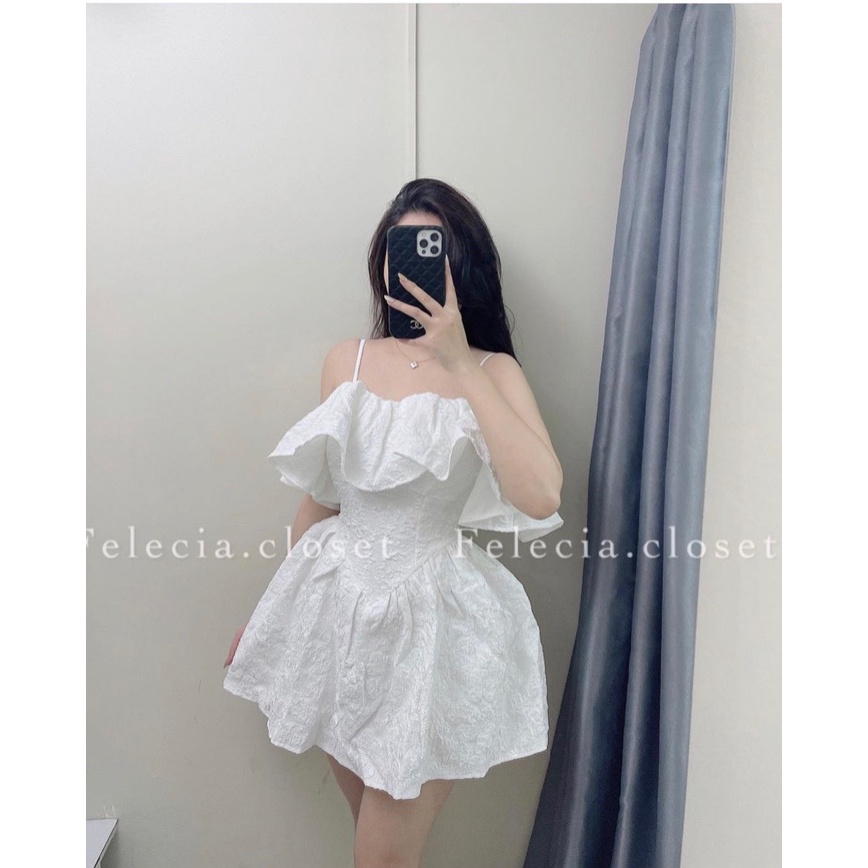 ĐẦM RỚT VAI 2S TRẮNG XỐP PHỒNG XO