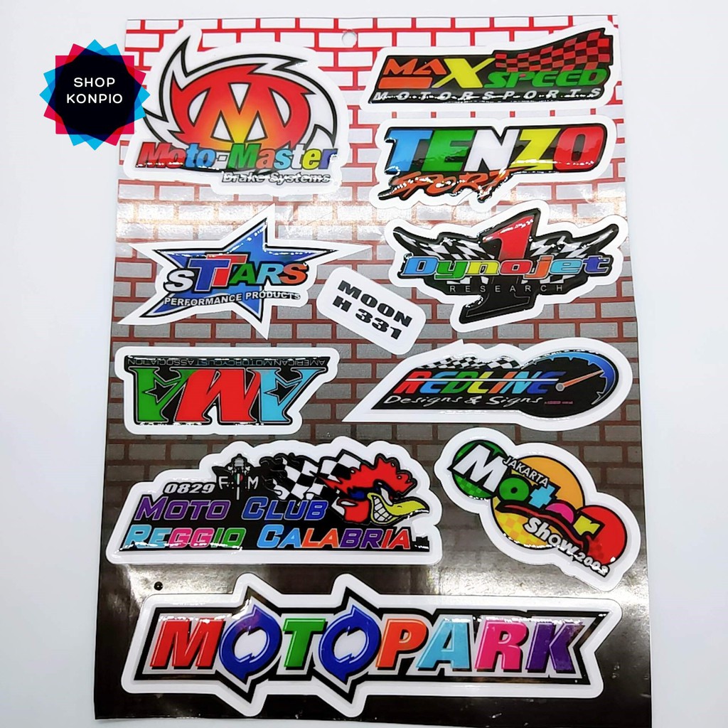 Bộ Tem Sticker Moto Dập Nổi Cao Cấp Dán Xe Máy, Ô Tô, Mũ Bảo Hiểm, Chống Thấm Nước, Chống Bay Màu