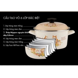 Nồi Tráng Men Fujihoro KIT-1.5