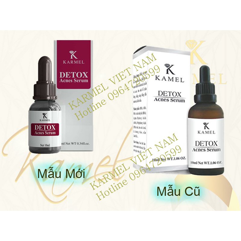 Serum Loại Bỏ Mụn đầu đen, bã nhờn, da sần vỏ cam, mờ vết thâm nám, tái tạo da, dưỡng trắng da-Detox Acnes Karmel(Kamel)