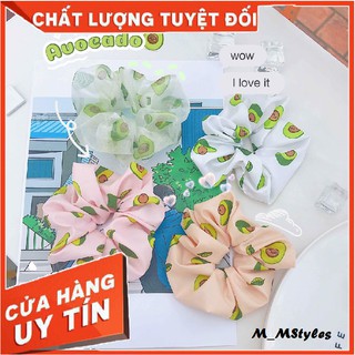 Cột Tóc Vải Scrunchies 🥑 Quả Bơ Phong Cách Hàn Quốc Hot Trend - Buộc tóc vải
