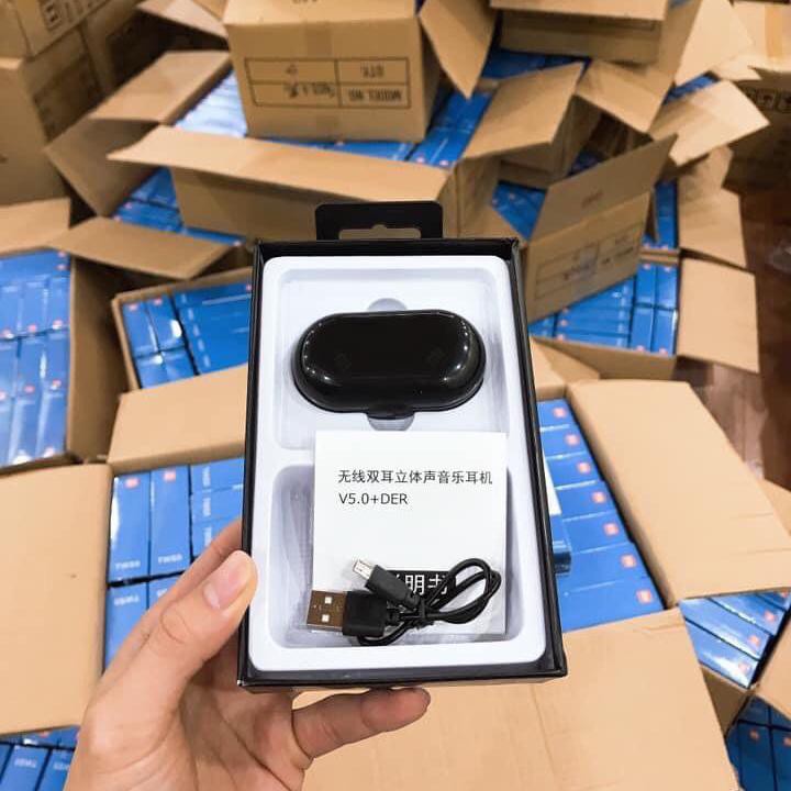 Tai Nghe Bluetooth AirDots Redmi2 Đen True Wireless Công Nghệ 5.0 Kèm Đốc Sạc ,Cảm Biến Tự Động Kết Nối