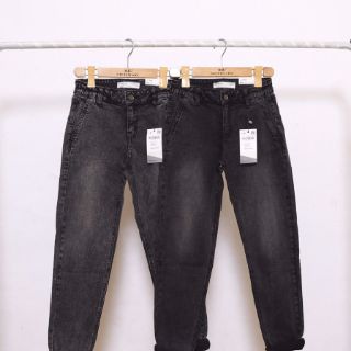 Quần jean boy xám bán chun