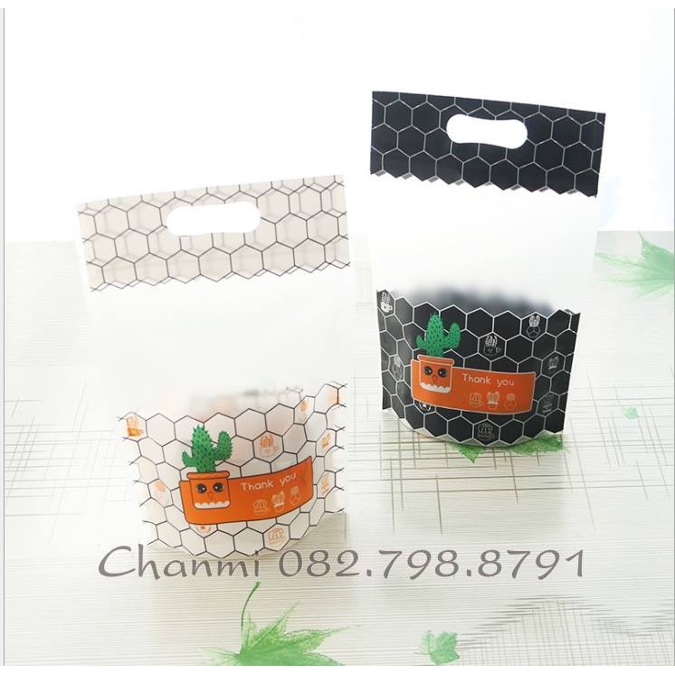 Túi zip đen/trắng (10 chiếc)