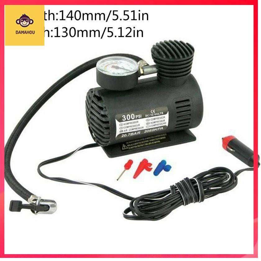 Máy nén khí di động mini Dc12V 300Psi Máy bơm hơi lốp xe điện