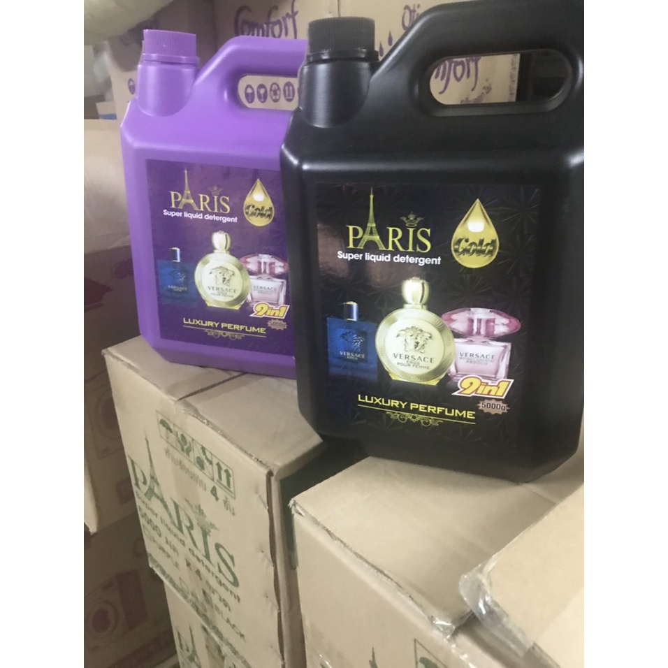 Nước giặt quần áo Paris 5 lít hương nước hoa Pháp 5in1 thơm lâu bền vải