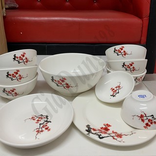 Bộ 11 món Bát đĩa gốm sứ Bát Tràng ( Giao Ngẫu Nhiên )
