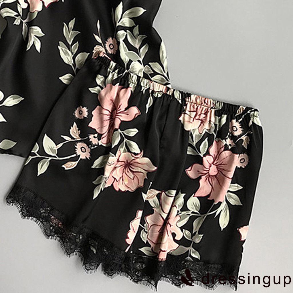 Bộ đồ ngủ hai dây chất liệu satin xinh xắn nhiều màu lựa chọn cho nàng