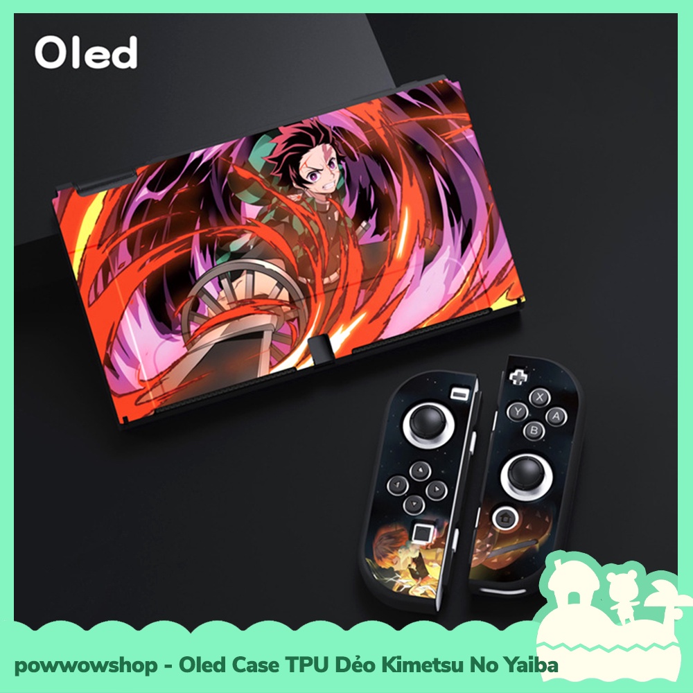 [Sẵn VN - Hỏa Tốc] OLED Phụ Kiện Case Ốp TPU Dẻo Cho Máy Game Cầm Tay Nintendo Switch Oled Phong Cách Kimetsu No Yaiba