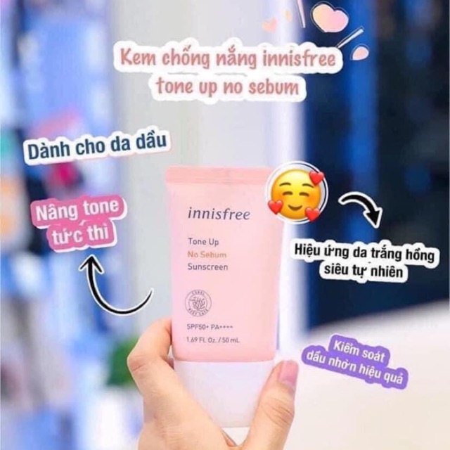 Chống nắng innisfree hồng