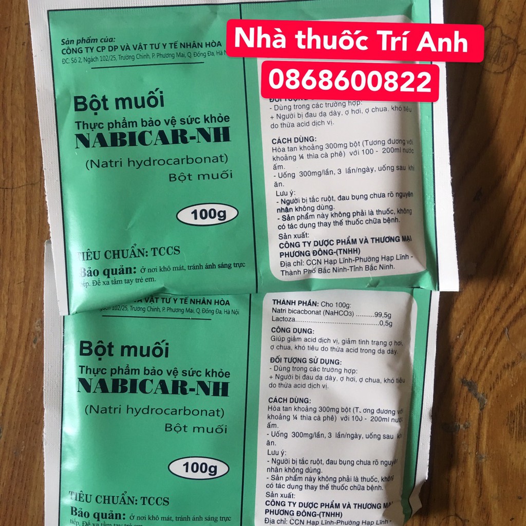 Combo 3 bịch MUỐI NABICAR ĐA NĂNG loại 100gr