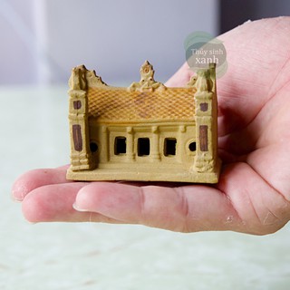 Tượng Gốm Đình Làng Trang Trí Bể Cá Tiểu Cảnh