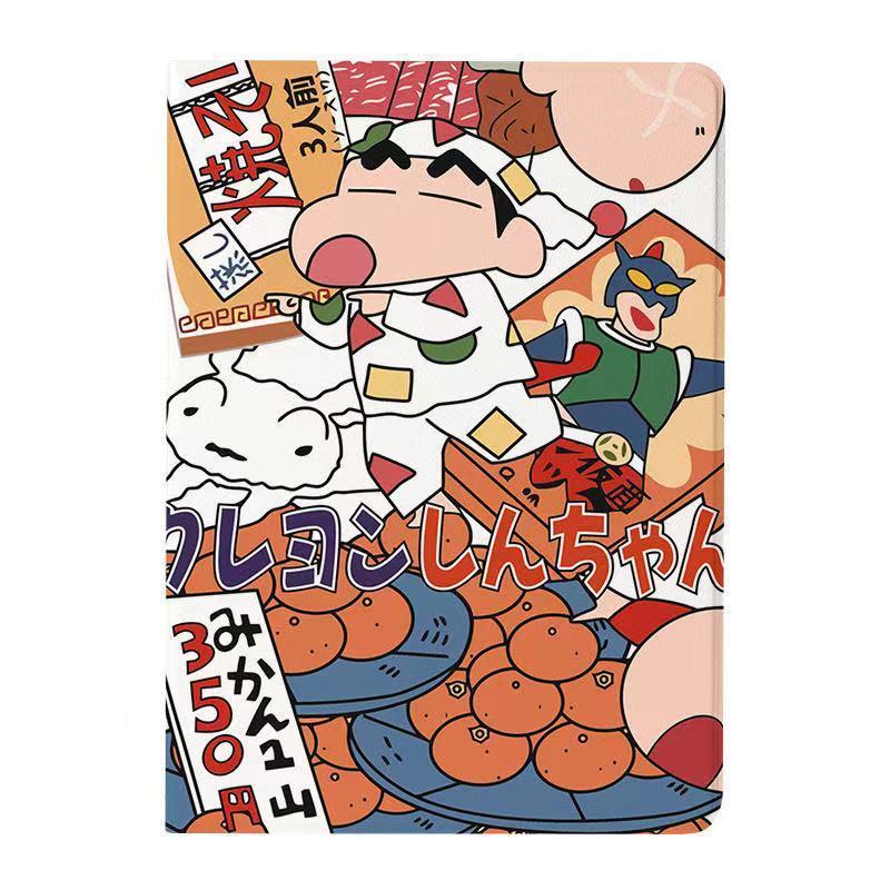 Ốp Ipad. Bao Da Máy Tính Bảng Hình Shin-Chan Hoạt Hình Cho 2018 New ipad Apple air2 5 Tablet mini4 Mini 5 6