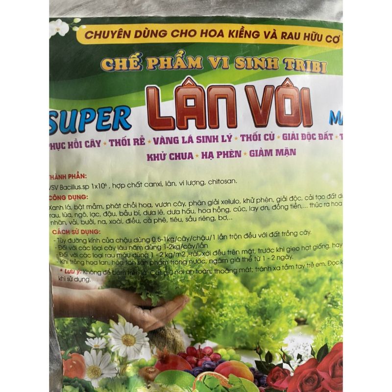 1 BỊCH PHÂN BÓN SIÊU LÂN VÔI 2KG KHỬ TRÙNG VÀ XỬ LÝ ĐẤT