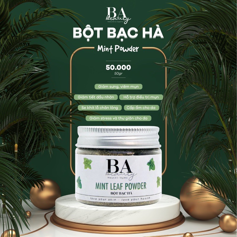 Bột Bạc Hà ngừa mụn giảm viêm - Mint Leaf Powder 50g - Babeauty