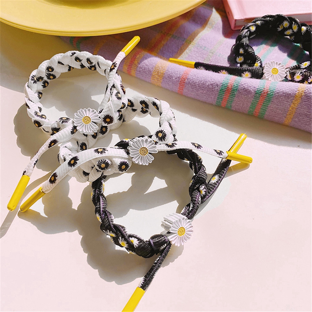 Vòng Tay Dây Bện Mặt Hình Hoa Hướng Dương Cho Cặp Đôi