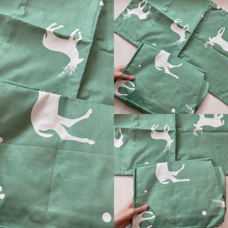 Sét Chăn Ga Gối Hè Hình Cây Thông Xanh Lá