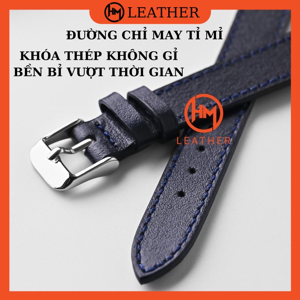 Dây đồng hồ nữ da bò chống thấm nước - Đủ size 12/14/16/18/20/22/24 - Thương hiệu Hima Leather FLEXIBLE