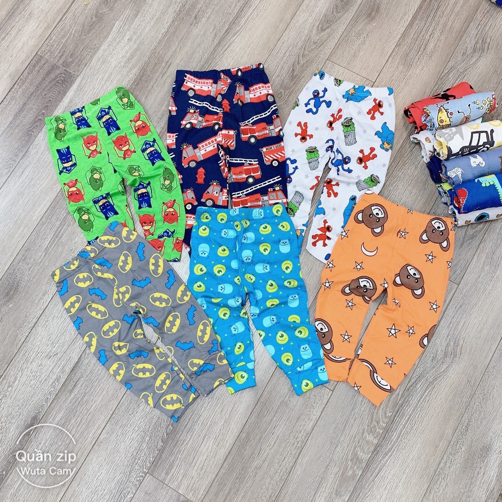 Quần Dài Bozip Cho Bé Từ 7-17Kg, Chất Cotton Bozip Xuất Dư Chuẩn Loại 1