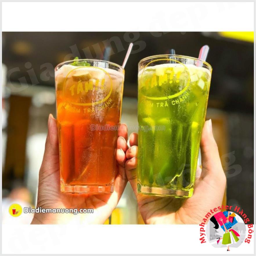 Bộ 6 Cốc thuỷ tinh (cốc trà chanh) không quai 420ml - 300ml (cốc Thái)