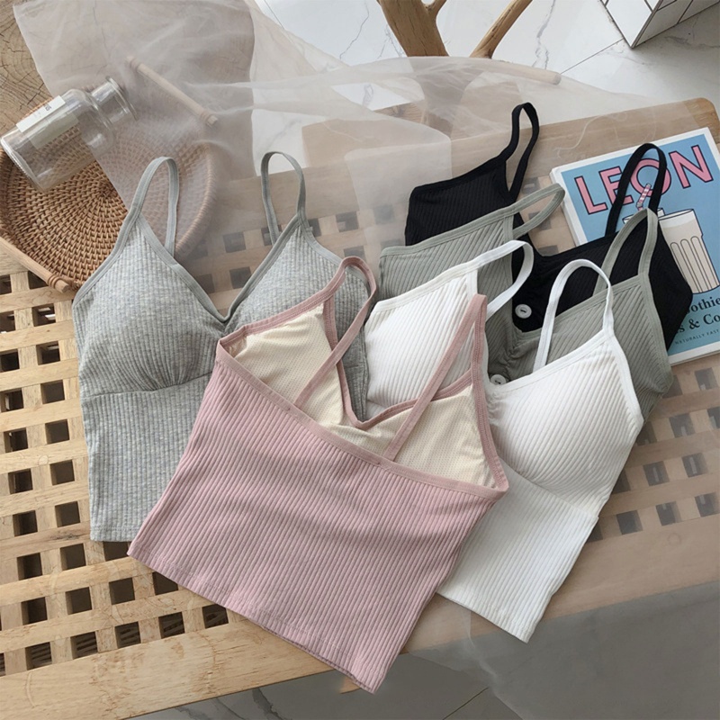 Áo Lót Cổ Chữ V Có Mút Đệm Ngực Thời Trang Mùa Hè Quyến Rũ Cho Nữ