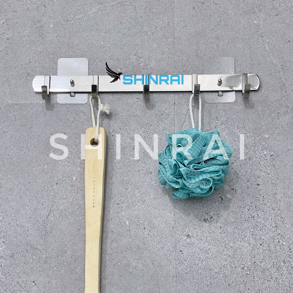 ( Dán Tường ) Móc Treo Đồ Sau Cửa , Bếp , Móc Treo Quần Áo Nhà Tắm INOX SUS304 MD05 SHINRAI