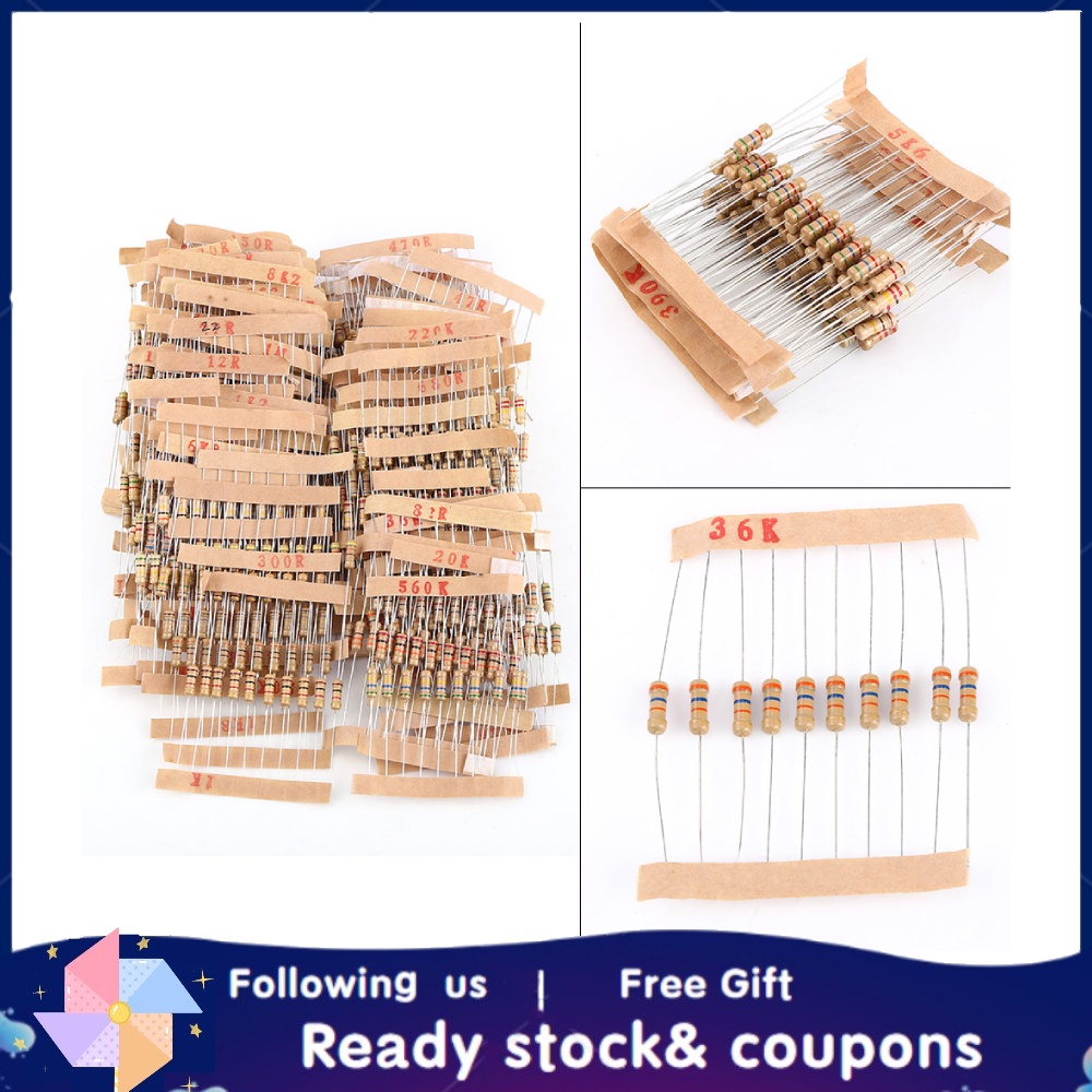 Bộ 1000 điện trở 1/2W 1-10m ohm chuyên dụng chất lượng cao