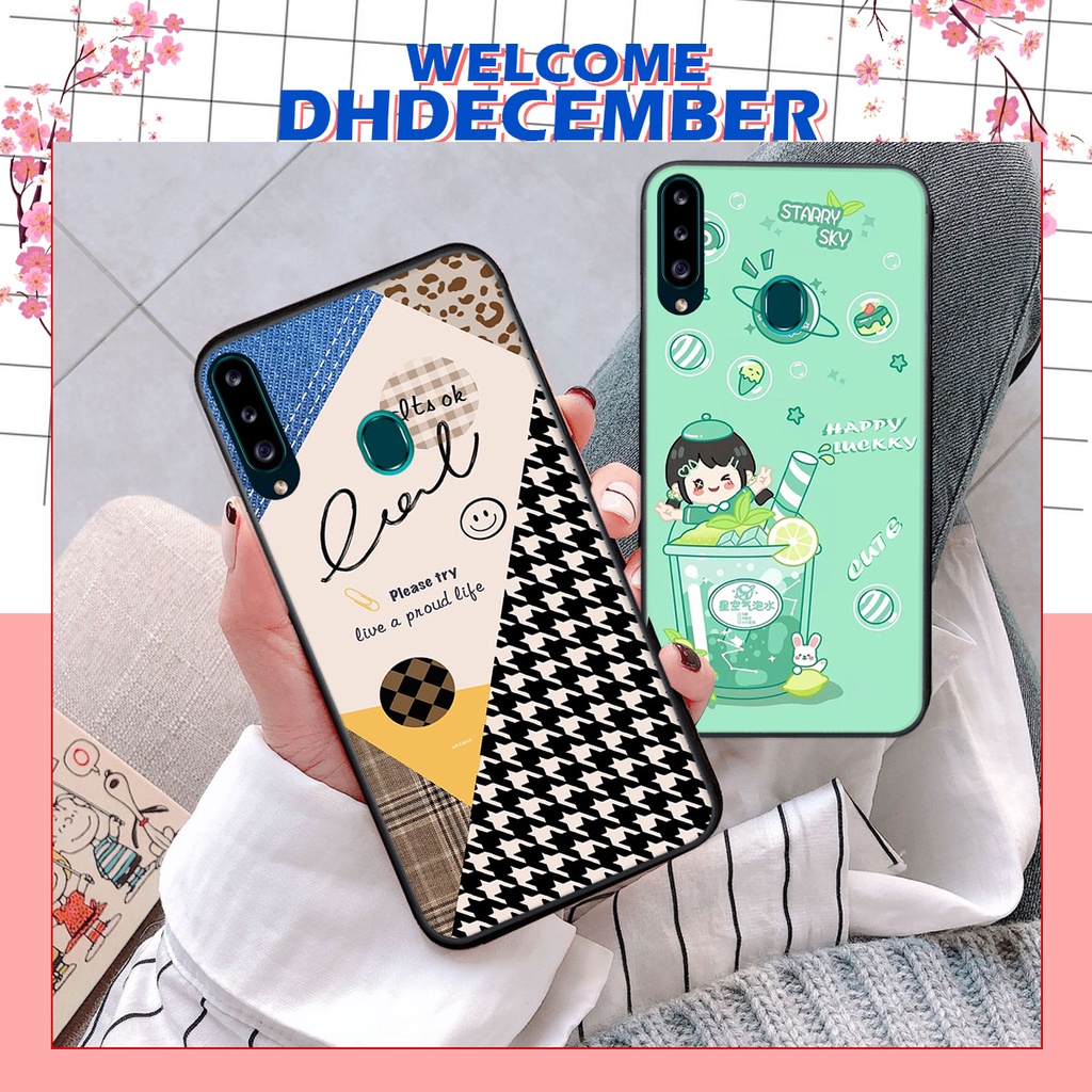 Ốp lưng Samsung  A20S in hình nice ,good luck happy ốp xinh viền dẻo đẹp chất