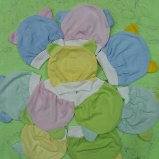 Mũ sơ sinh cotton có tai cho bé