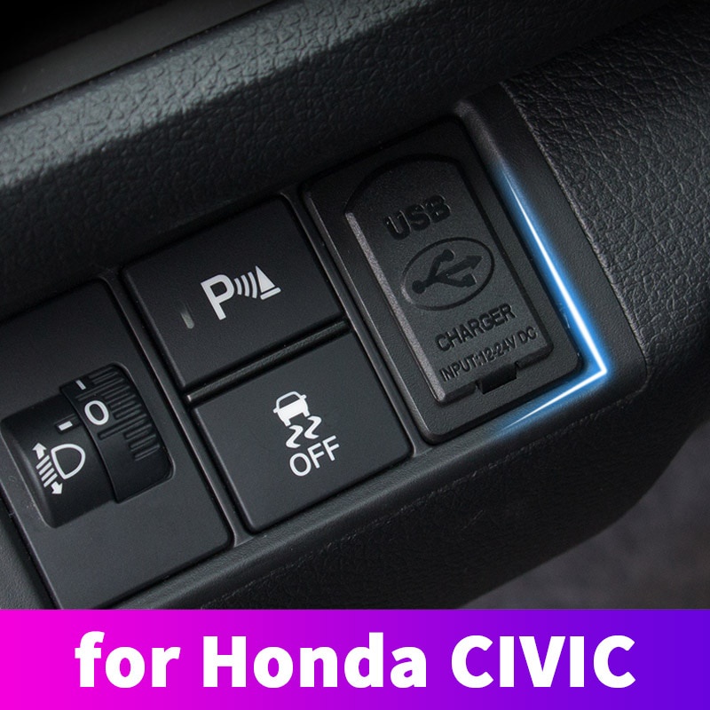 Phụ Kiện Sạc Nhanh Cổng Usb Cho Xe Hơi Honda Civic 10th 2016 2017 2018 2019 2020