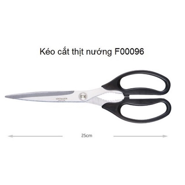 Kéo cắt thịt nướng LocknLock Two Handle Bulgogi Scissors F00096 25cm màu đen - BABYHOPSG