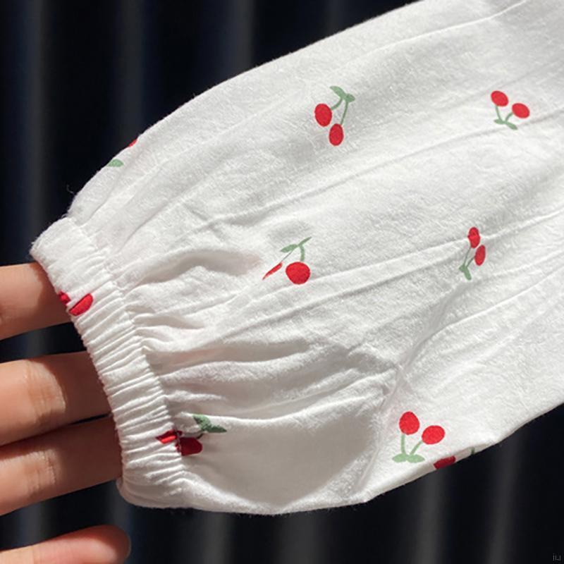 IU Autumn Baby Girl Cute Cherry Print Doll Collar Design Blouse Casual Kids Sweet Long Sleeve Clothes