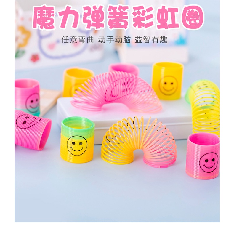 Vòng Lò Xo Mini Nhiều Màu Sắc Co Giãn Phong Cách Thập Niên 80 Cho Bé
