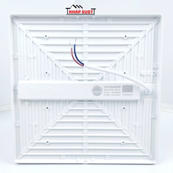 [Chính Hãng] Đèn ốp trần 22W LED Rạng Đông thiết kế tràn viền (vuông / tròn), chống ẩm IP54, bảo hành 3 năm - LN12