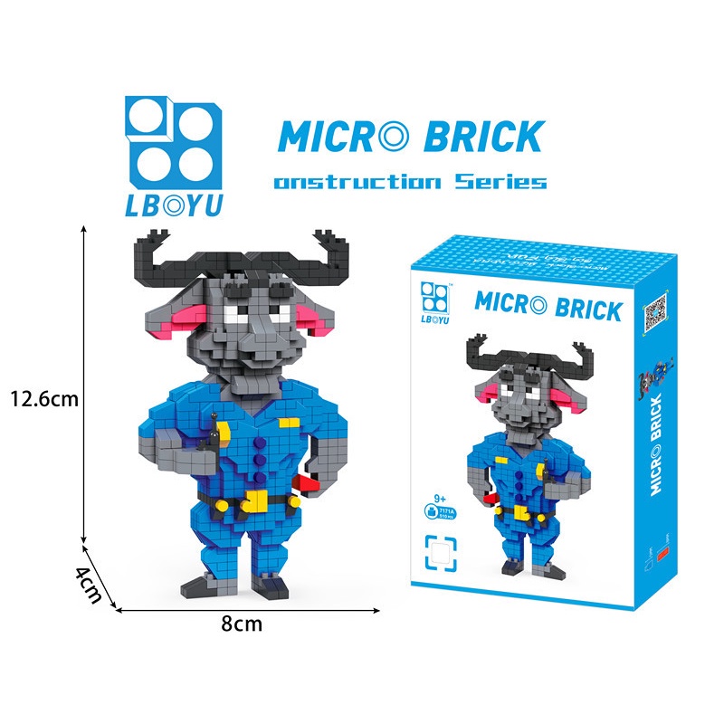 Lepaiyu Bộ Đồ Chơi Lắp Ráp Mô Hình Hoạt Hình Thỏ Cáo Thu Nhỏ Cho Trẻ Em