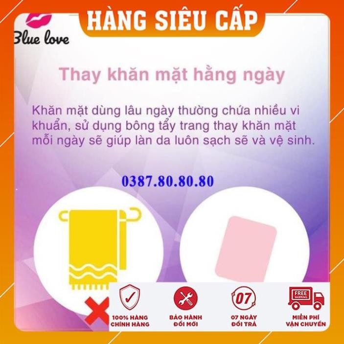 [FreeShip-HÀNG CAO CẤP] Bông tẩy trang cotton pads cao cấp siêu mềm mịn, chất dai/ Bông tẩy trang blue love 260 miếng