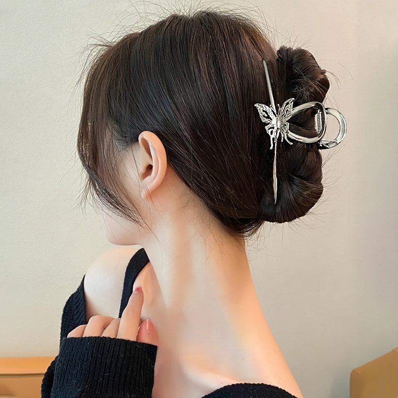 Kẹp Tóc Kim Loại Hình Bướm Phong Cách Hàn Quốc