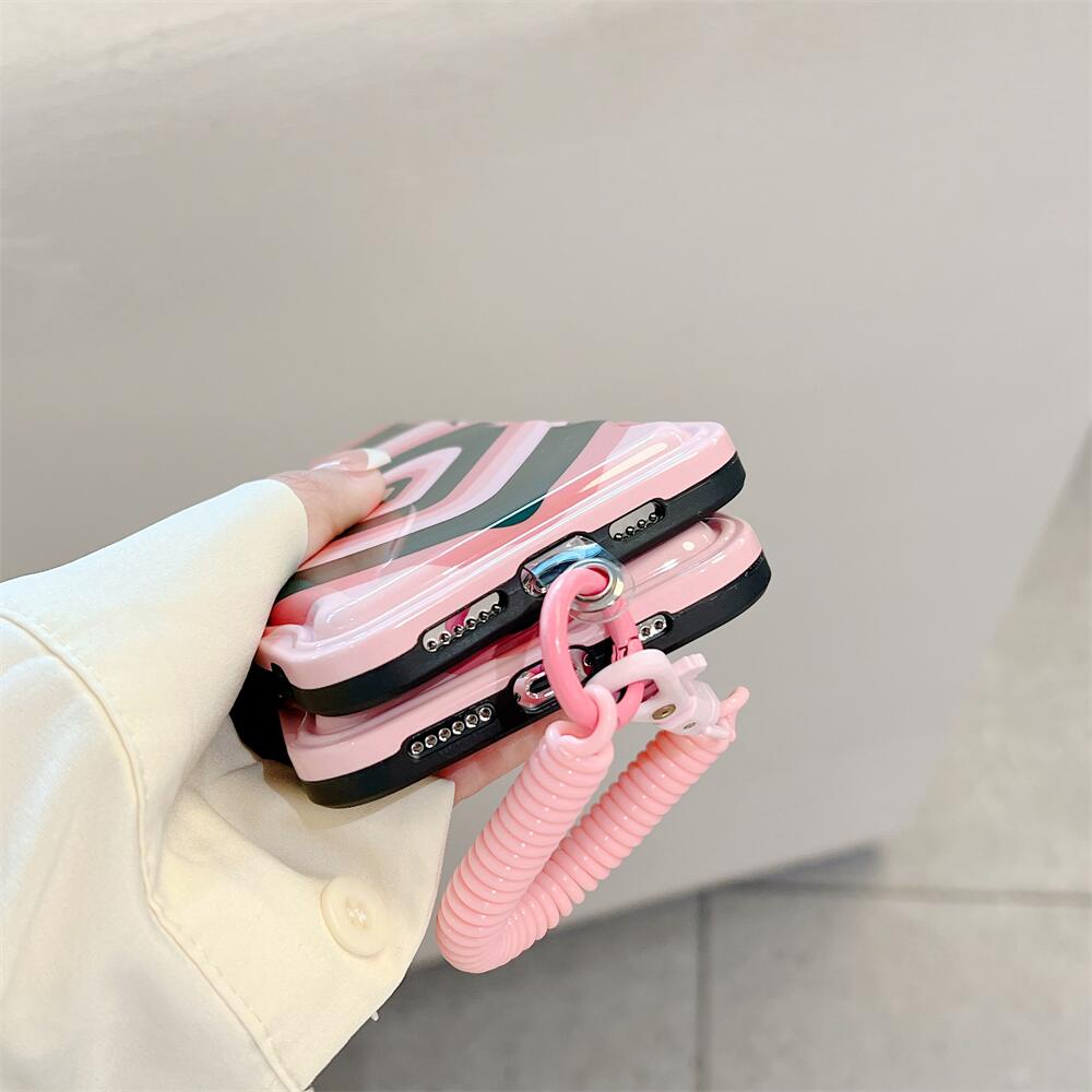 Ốp Điện Thoại Tpu Dẻo Màu Đen Hồng Họa Tiết Vân Đá Sang Trọng Chống Sốc Cho iPhone 11 12 13 Pro XS Max X XR