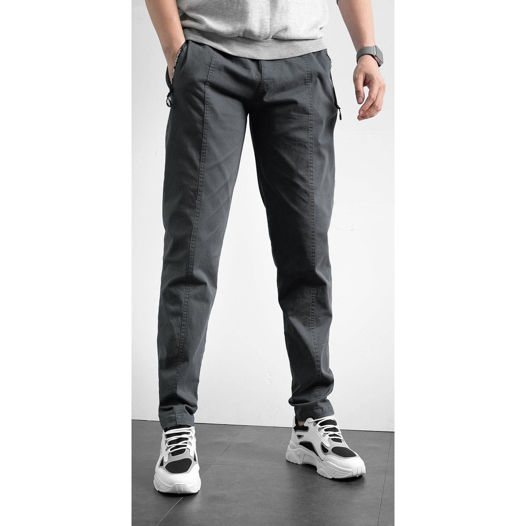 Quần kaki kéo khóa dáng slimfit trẻ trung
