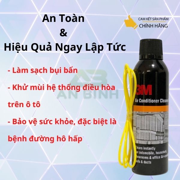 Chai Vệ Sinh Dàn Lạnh – Vệ Sinh Điều Hòa Xe Ô Tô 3M Air Conditioner Cleaner Foam Dạng Bọt - Hàng Chính Hãng 3M