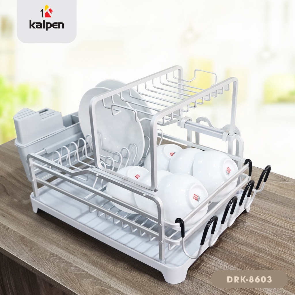 Kệ úp bát đĩa Khay Úp Chén bát Cao Cấp Kalpen đa năng  thông minh kalpen có khay hứng giá rổ úp bát đĩa