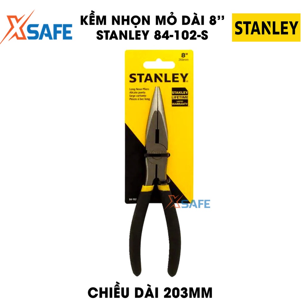 Kềm nhọn mỏ dài STANLEY tay cầm bọc nhựa êm ái Kìm Stanley phủ lớp chống gỉ, có tính ứng dụng cao trong nhiều ngành