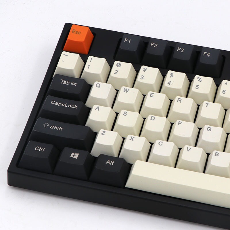 Keycap PBT Retro Carbon - Profile OEM -các Layout 61,87/TKL,104,108,Fullsize-Bàn Phím cơ Keychron,Akko,E-Dra,RK