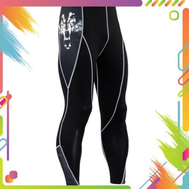 Spring Summer Cycling Pants Men Women Sports Tight Quick-drying Stretch Printed Pants