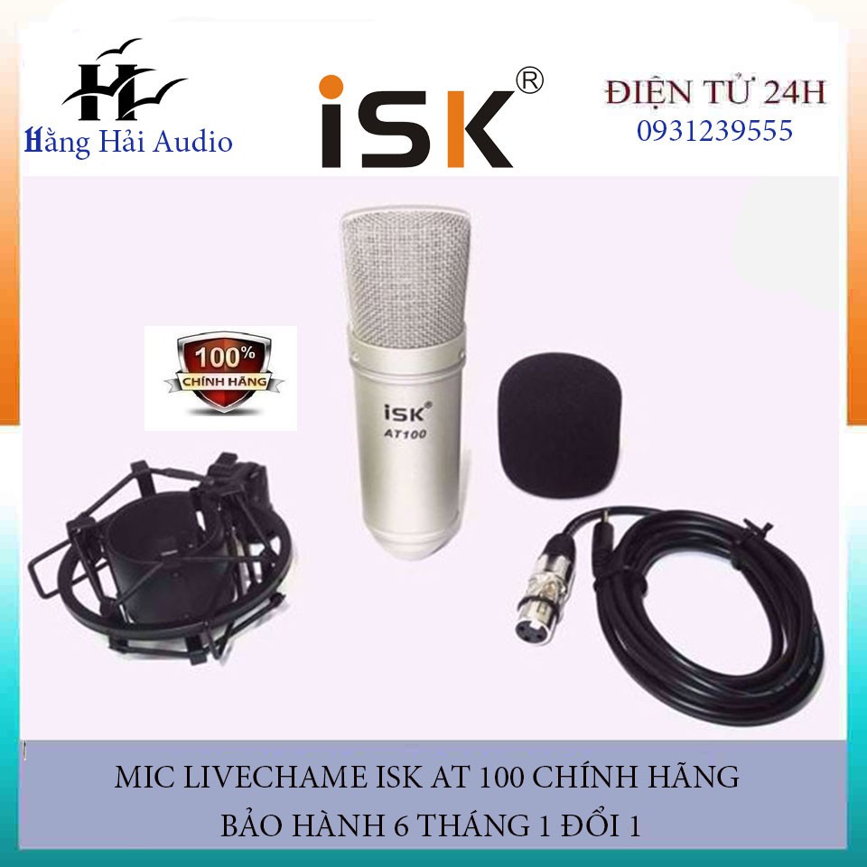 ⚡⚡⚡MICRO THU ÂM CAO CẤP  ISK AT100 (HÀNG CHÍNH HÃNG LOẠI 1 )⚡⚡⚡