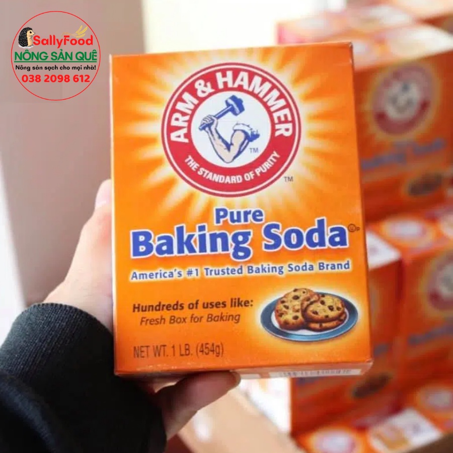 Bột Baking Soda Arm & Hammer 454g Nhập Khẩu Mỹ USA Đa Công Dụng Bột Nở Làm Bánh Trắng RăngTẩy Rửa Nhà Cửa - Sally Food