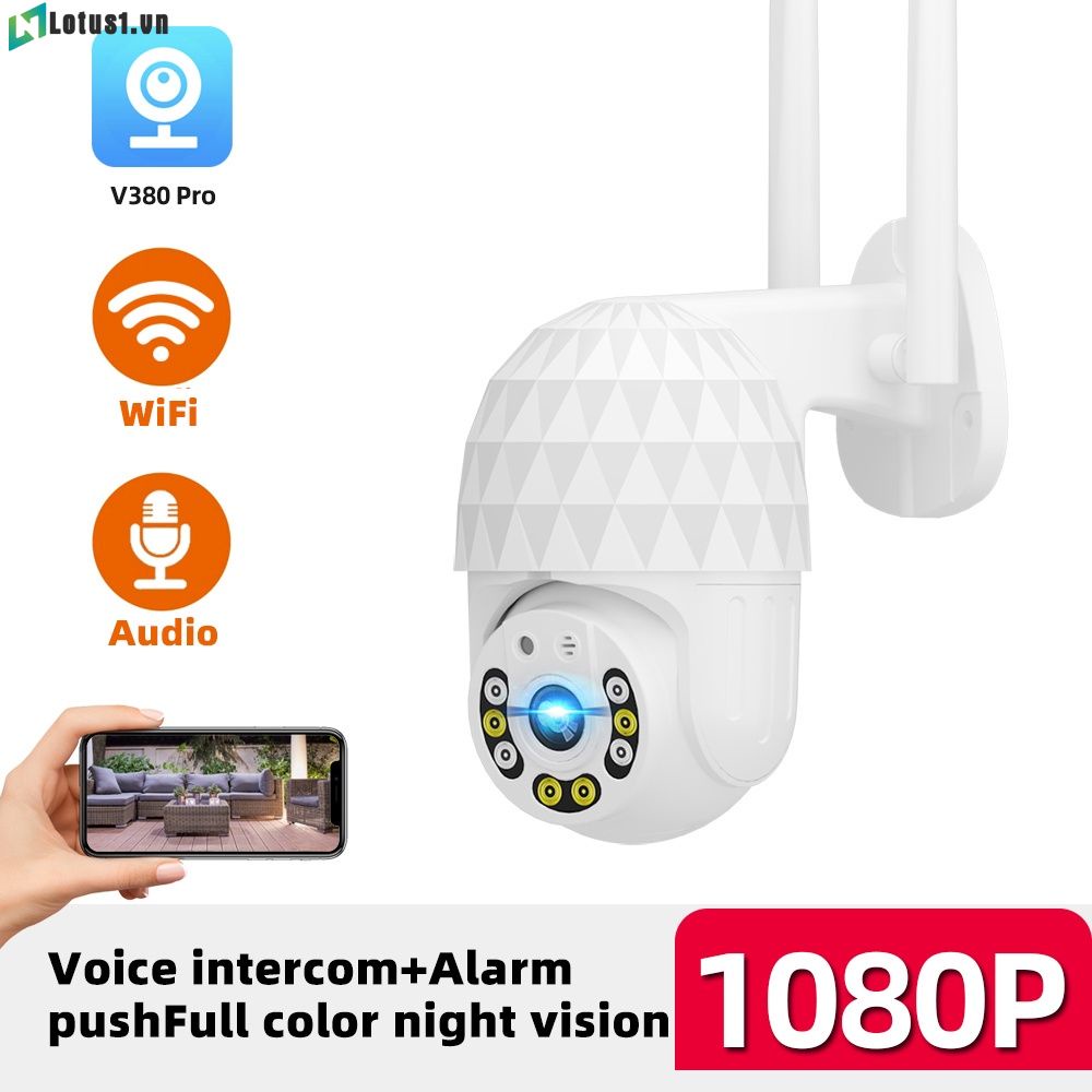 Set camera an ninh kết nối wifi V380 pro 1080P Louts1
