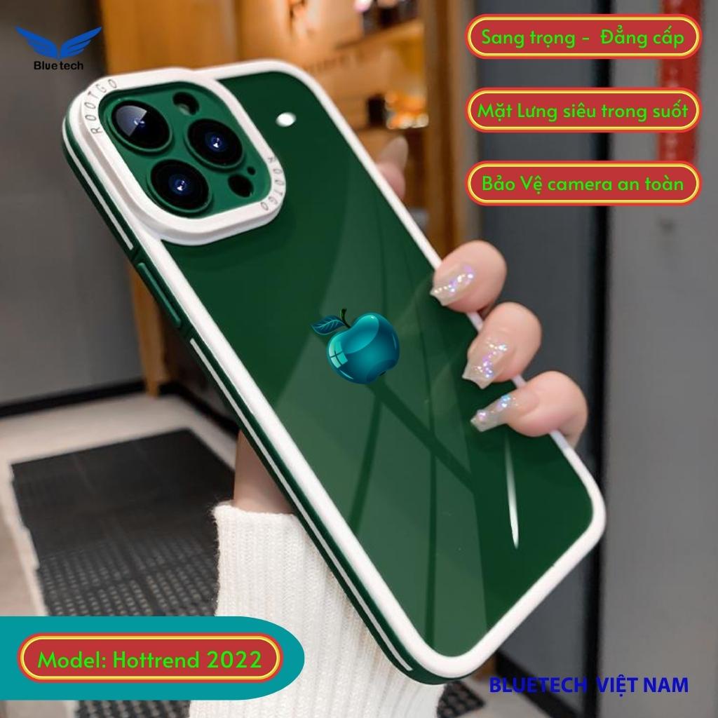 Ốp lưng điện thoại iphone trong suốt viền màu chống ố, Ốp iphone bảo vệ camera chống rơi cho iphone 11-13ProMax