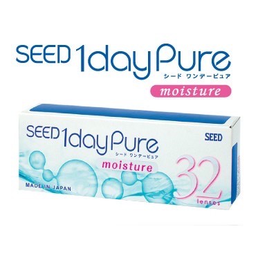 Hộp 32 lens kính áp tròng SEED 1 ngày 1 day Pure moisture không màu độ cận từ -0.5 đến -12